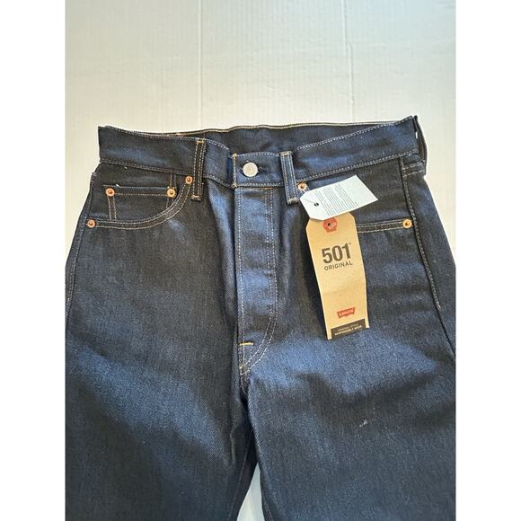 NWT Levi's Men's 501 Original Sz 30x32” Shrink-to-Fit Jeans Button Fly Straight - Picture 10 of 16